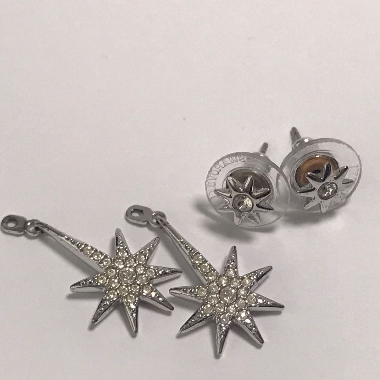 スワロフスキー swarovski 2WAYピアス シルバーカラー - メルカリ
