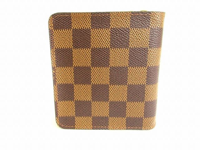 ルイヴィトン LOUIS VUITTON ダミエ コンパクトジップ 2つ折り 財布