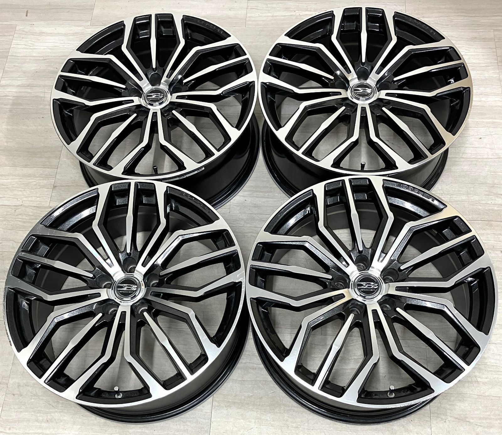 中古品1セット限り』マルカサービス BROCKEN DS255 19×8.0J +35 114.3 