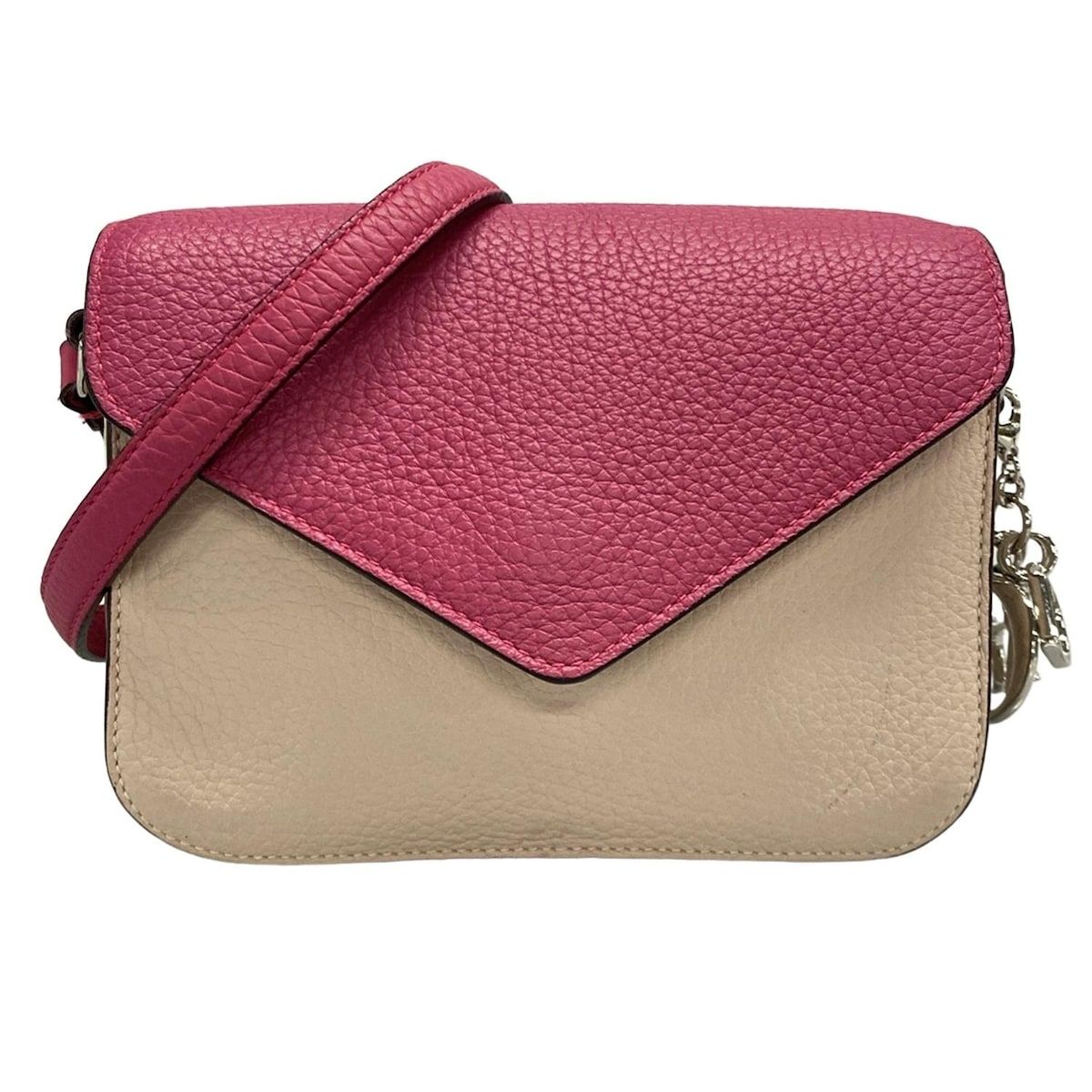 Christian Dior ショルダーバッグ ピンク 4503025E0037 正規品】美品 クリスチャン ディオール ショルダーバッグ ピンク