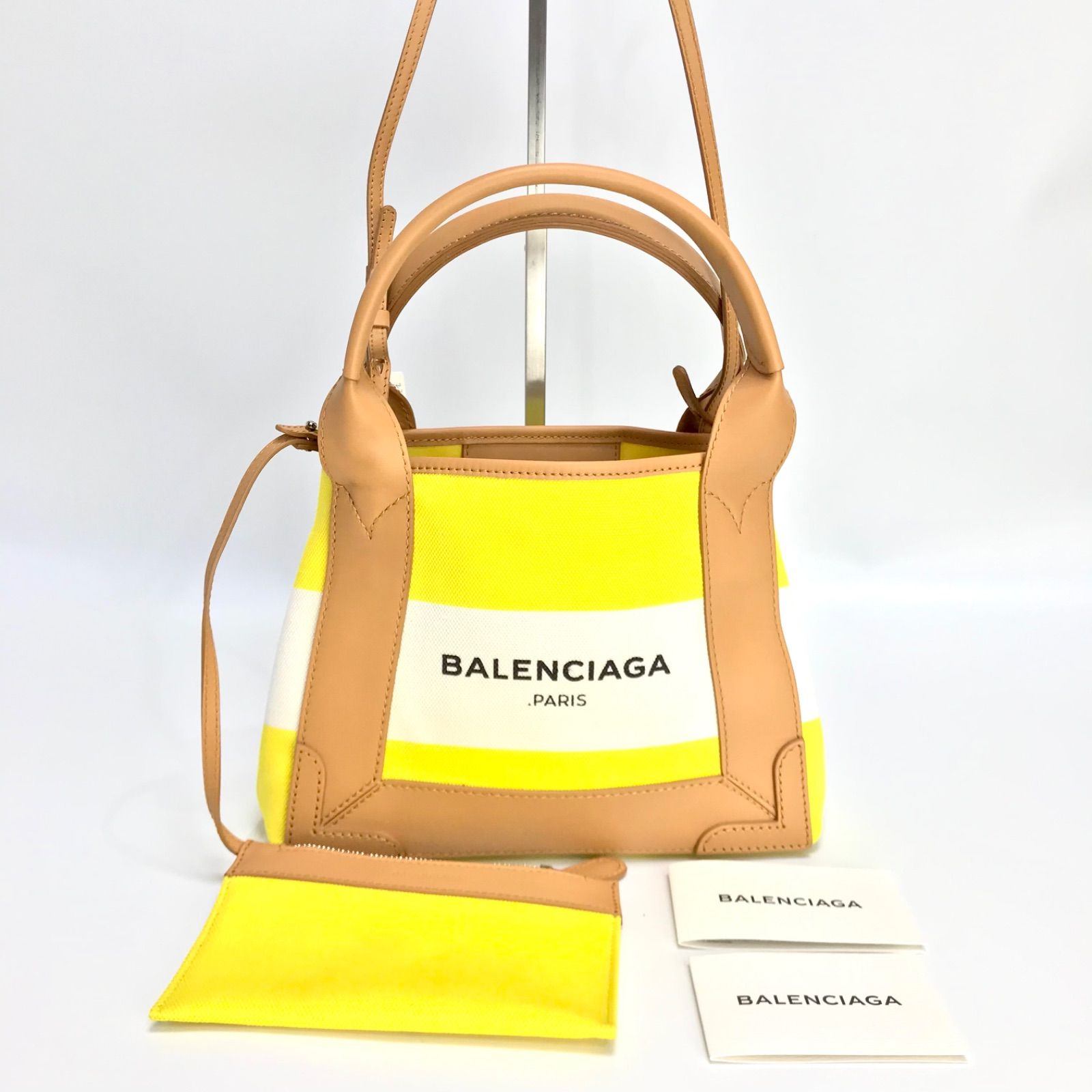 BALENCIAGAバレンシアガショルダーバッグハンドバッグトートバッグポーチ付縦19cm