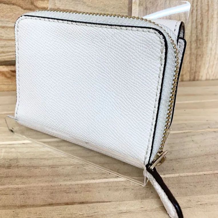 COACH コーチ 三つ折り財布 コンパクト ウォレット ホワイト 白 レザー
