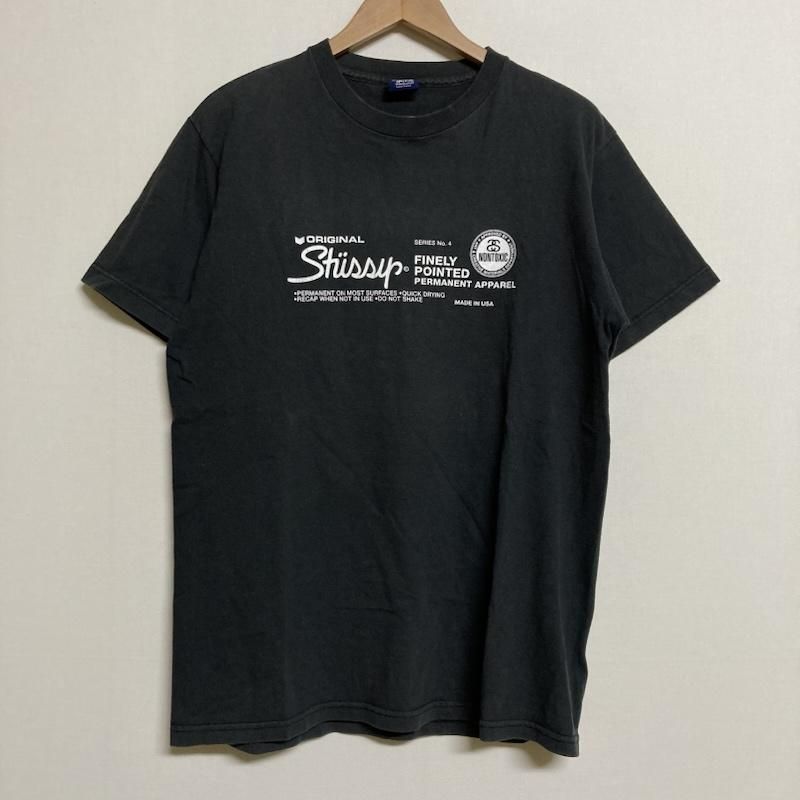 STUSSY ステューシー Tシャツ 半袖 OLD STUSSY USA製 紺タグ 半袖 NONTOXIC ロゴプリント Tシャツ M