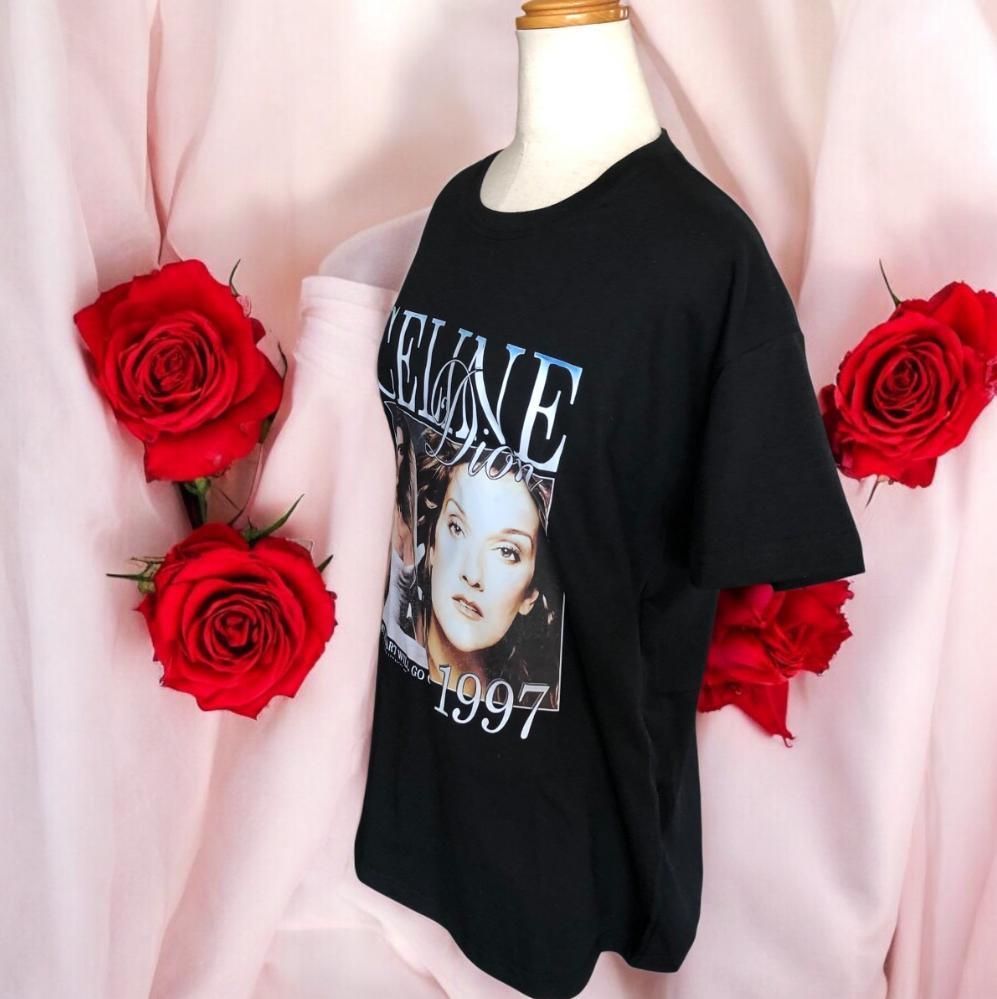 Celine dion Tシャツ My Heart Will Go On XL Celine Dion Vintage Metal T-Shirt My Heart Will Go On Funny