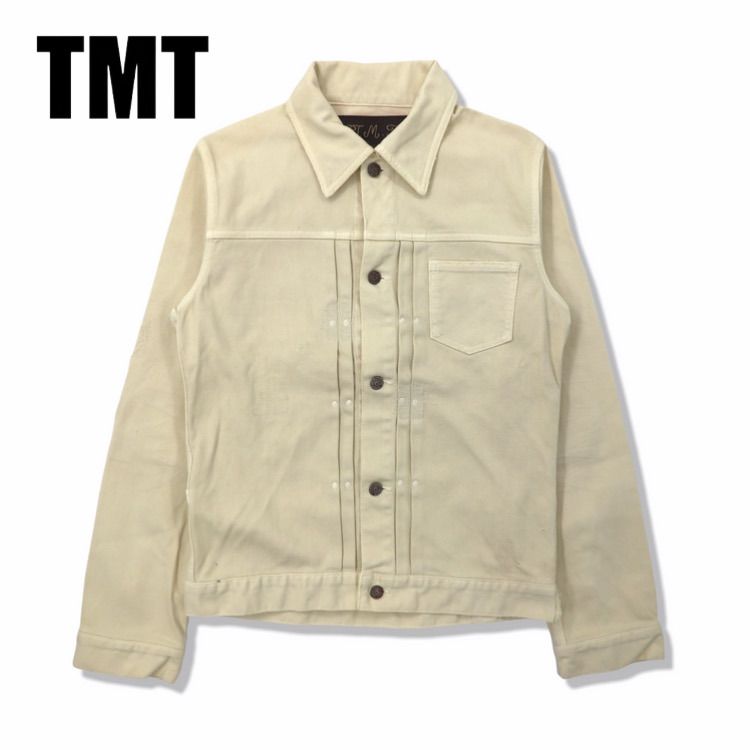 T.M.T ダメージ加工トラックジャケット M ホワイト コットン - メルカリ