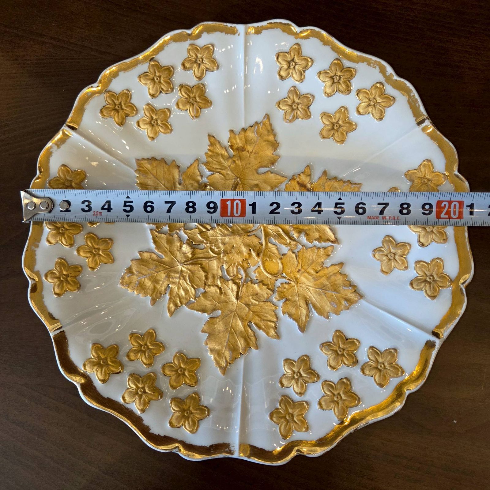 【kiki 】MEISSEN マイセン　金彩花柄装飾 プレート 陶磁器 kiki 様専用】MEISSEN マイセン 金彩花柄装飾 プレート 陶磁器