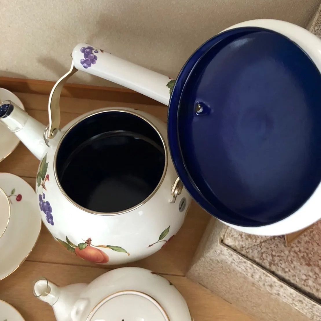 【未使用】エジリー フルータスコレクション ケトル　急須　湯呑　茶器　セット EJIRY Frutas Collection エジリー フルータスコレクション