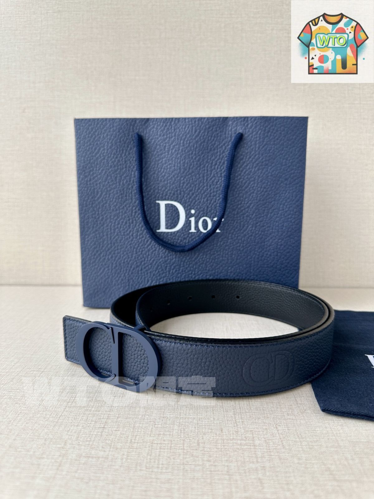 今日WTO】Dior CD Icon レッドマット塗装ベルトバックルセット