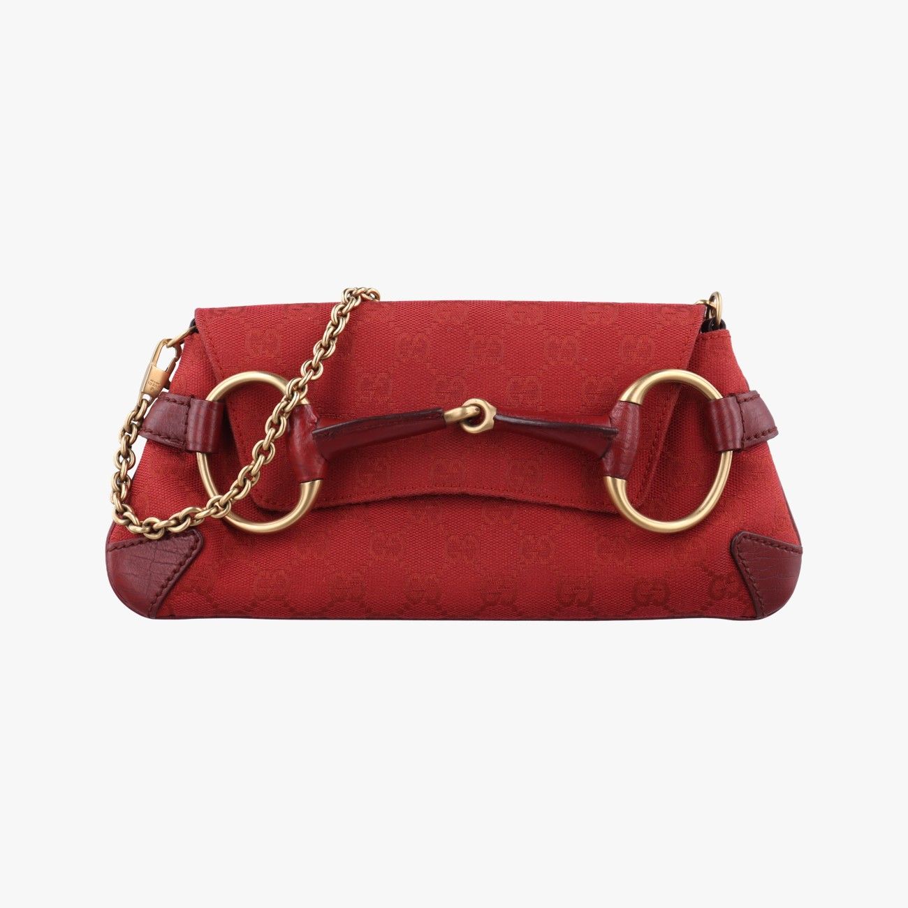日本初の グッチGucciホースビットレッドキャンバス×レザー114923 - メルカリ バッグ