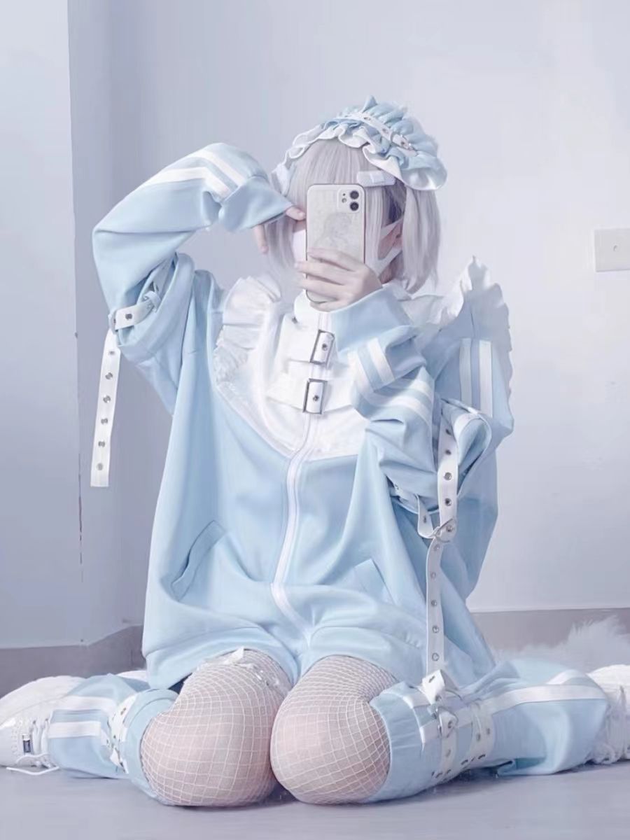 セットアップ 天使界隈 パステルブルー ジャージ サブカル 服 水色界隈