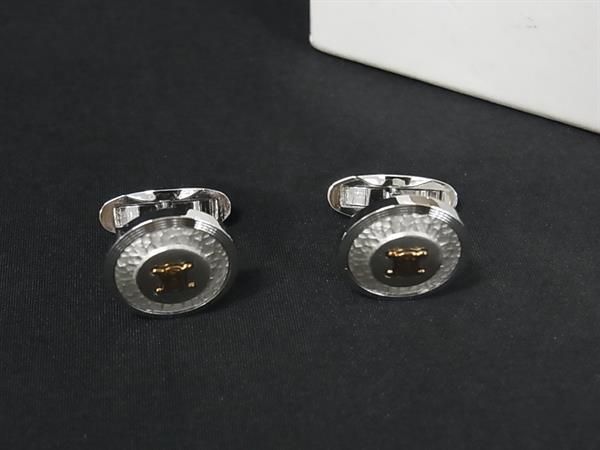 □極美品□ CELINE セリーヌ マカダム SV925 カフスボタン