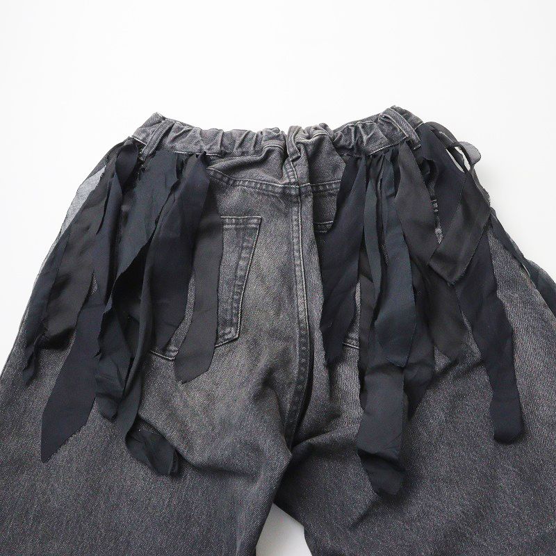 アンダーカバー　リボンパンツ 未使用 アンダーカバー UNDERCOVER アンカバ フリンジ リボン デニム