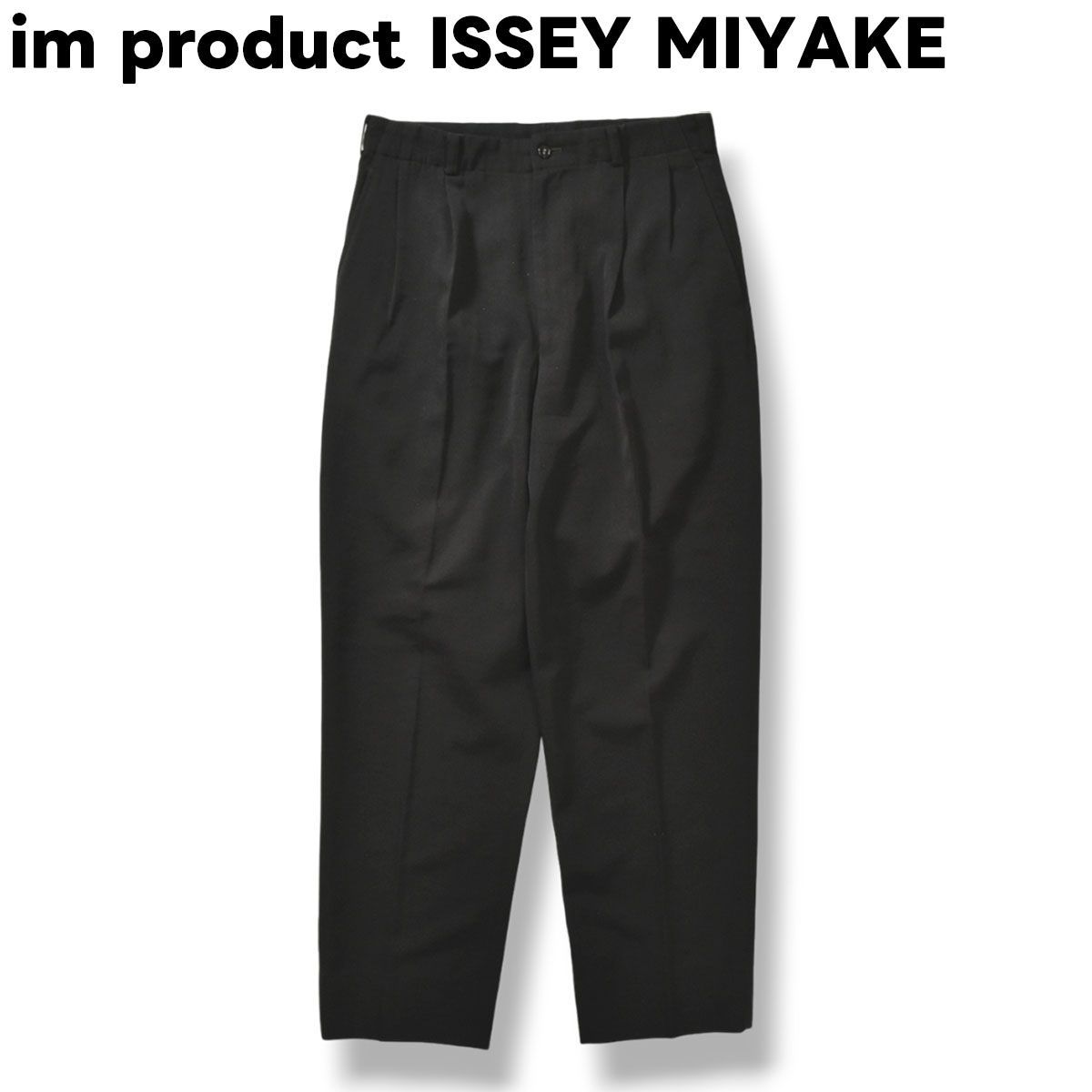 90s00s archive アイム プロダクト イッセイミヤケ im product ISSEY MIYAKE ツータック スラックス トラウザーズ パンツ 80 チャコールグレー メンズ