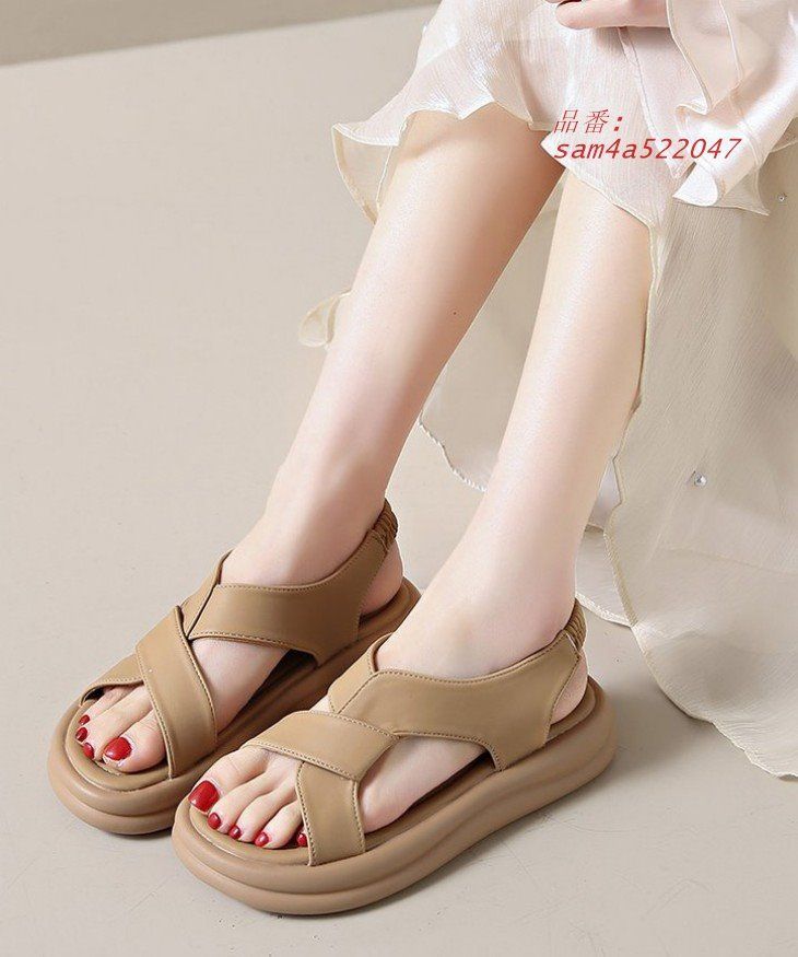  厚底サンダル クロスストラップ フラット 大人カジュアル 楽ちん 歩きやすい 脚長効果 宅込 am 4 a 522047 レインシューズ 長靴 レインシューズ