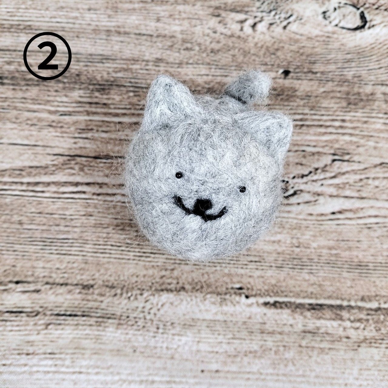 障がい者さん作品】羊毛フェルト(ネコ5種類) 手作り ハンドメイド