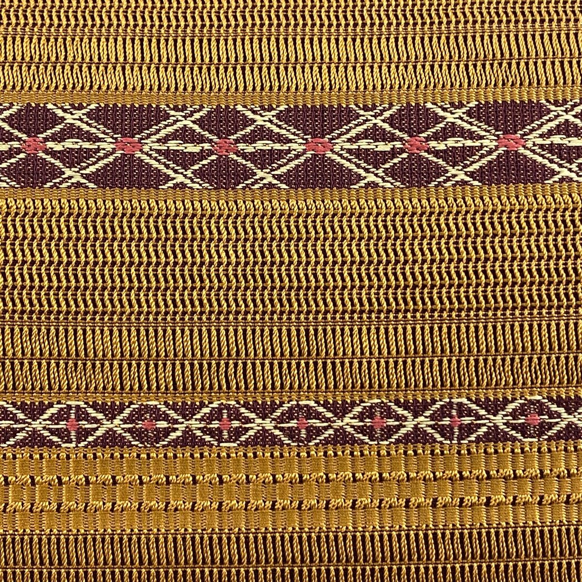 名古屋帯　縞　正絹 名古屋帯]博多織 老舗 原田織物 謹製 献上縞 九寸帯 正絹 日本製(商品