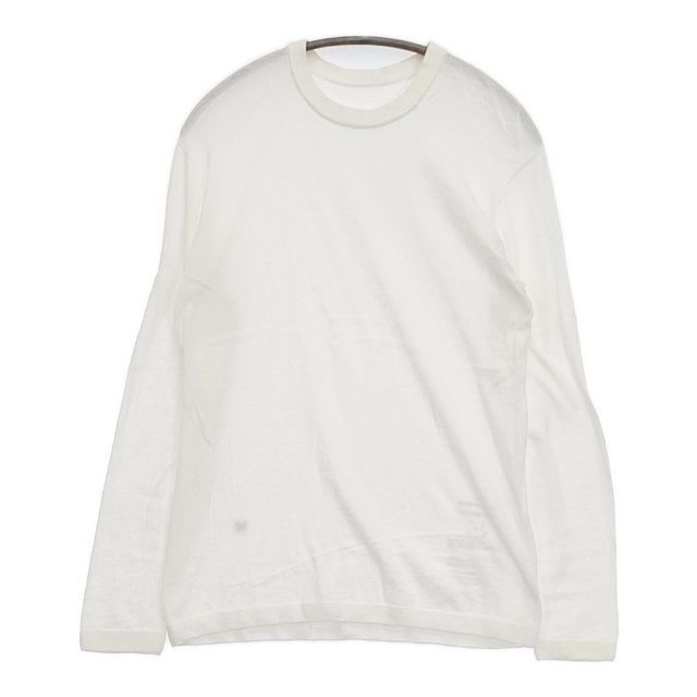 45R|45rpm 超ガーゼ コットン ニットソー 長袖Ｔシャツ カットソー ロンＴ ホワイト レディース フォーティーファイブアールピーエム 5-0921M∞