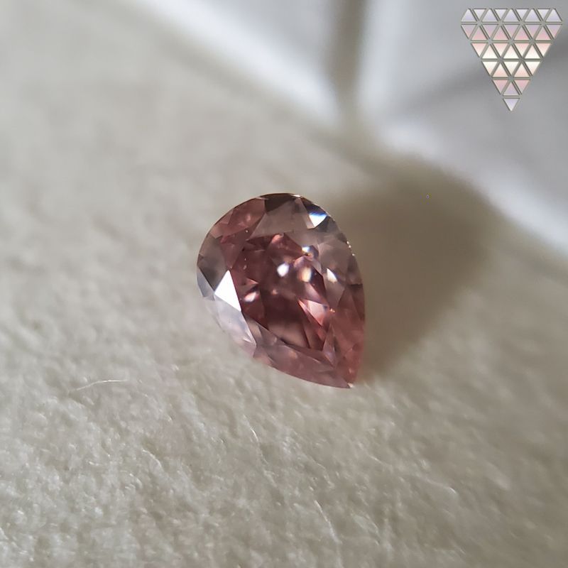 0.052 ct FANCY DEEP PINK SI1 PEAR AGT 天然 ダイヤモンド DIAMOND