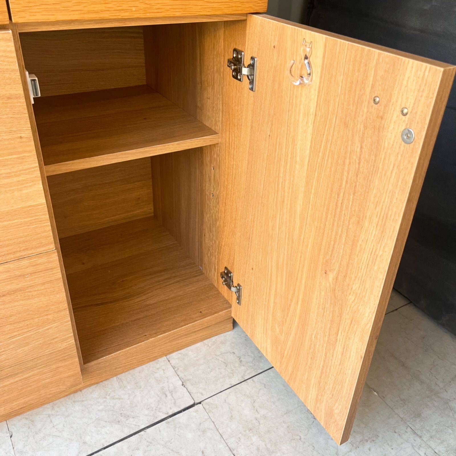 取付無料！東馬 大川家具 OCTA105 北欧風天然木ナチュラルキッチンボード✨ 取付無料！東馬 大川家具 OCTA105 北欧風天然木ナチュラル