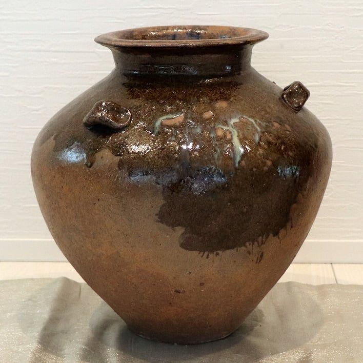 常滑焼 澤田重治作 ヨリコ造り 壷 大壷 重さ約14kg 共箱