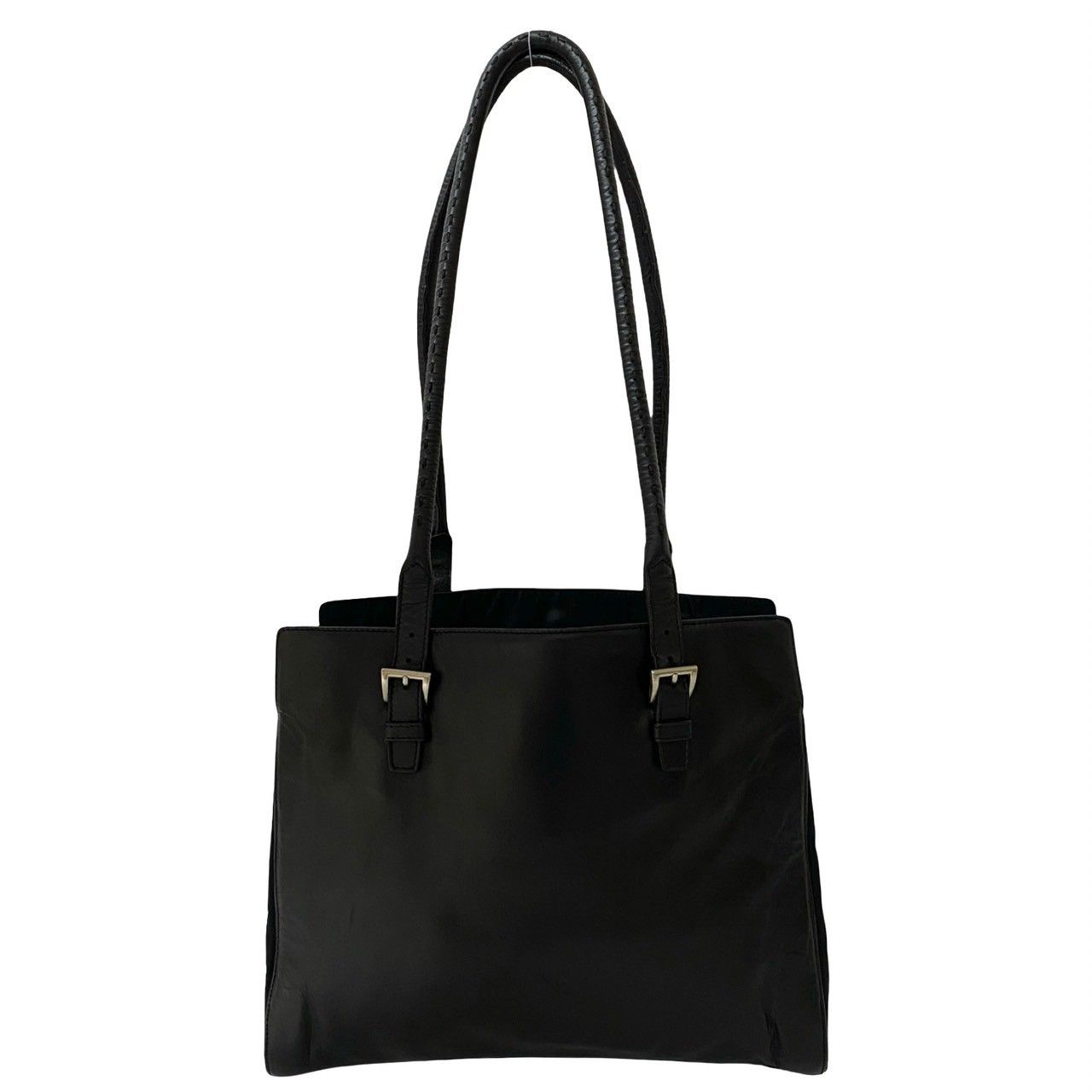 極美品 PRADA プラダ ナイロン ハンドバッグ 三角ロゴ 白タグ 極美品】プラダ ナイロン トートバッグ 三角ロゴ 白タグ ブラック