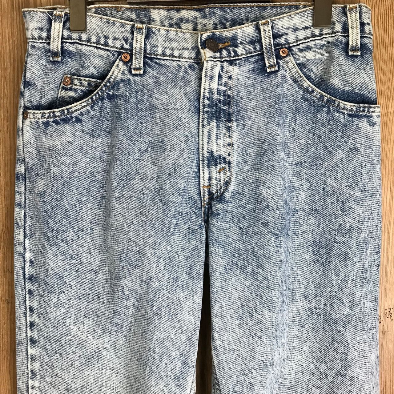 USA製 90s Levi's リーバイス 520 ケミカルウォッシュ デニム パンツ サイズ W33 L30 メンズ L位 90年代 ストーンウォッシュ 古着 s24072756