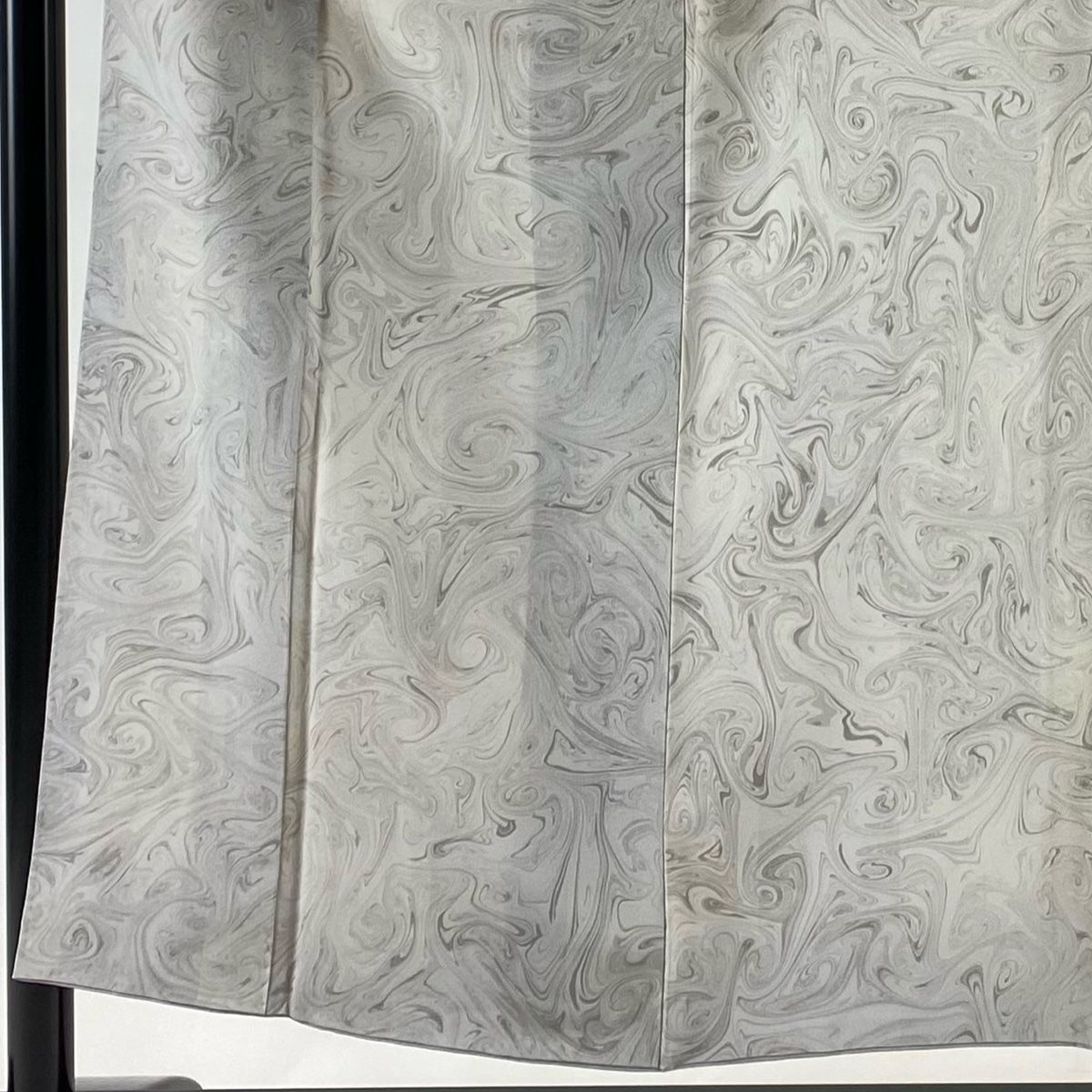 小紋 身丈152cm 裄丈63cm S 袷 墨流し 灰色 正絹 名品 【中古】 - メルカリ 