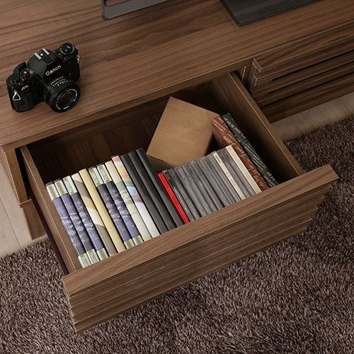 本物保証、信用第一！ ♪引出し付 TVボード ミディアムブラウンカラー 幅150cm テレビ台 テレビボード ローボード リビング