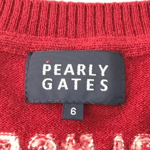 PEARLY GATES パーリーゲイツ カシミヤ ニットセーター レッド系 6