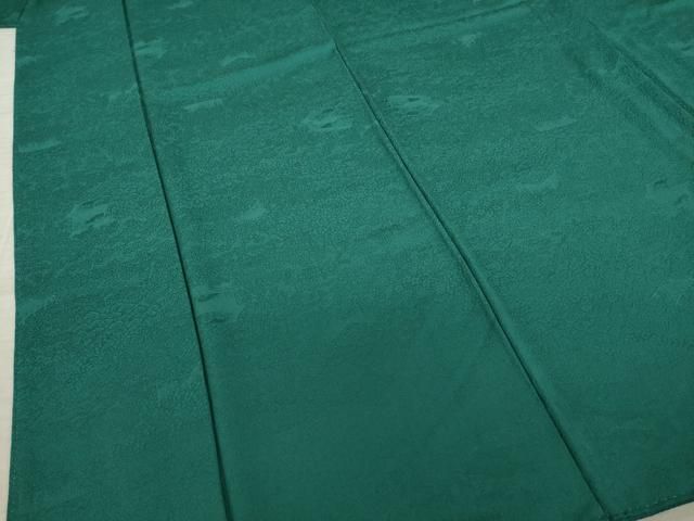 平和屋着物○上質な色無地 草木染 織部 堅牢染 柳染色 反端付き 正絹