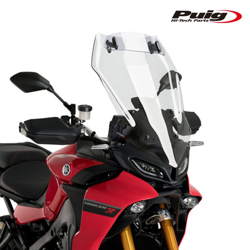 Puig 3755W TOURING WINDSHIELD WITH VISOR CLEAR YAMAHA TRACER 9|GT 21-24 プーチ スクリーン カウル バイザー付き