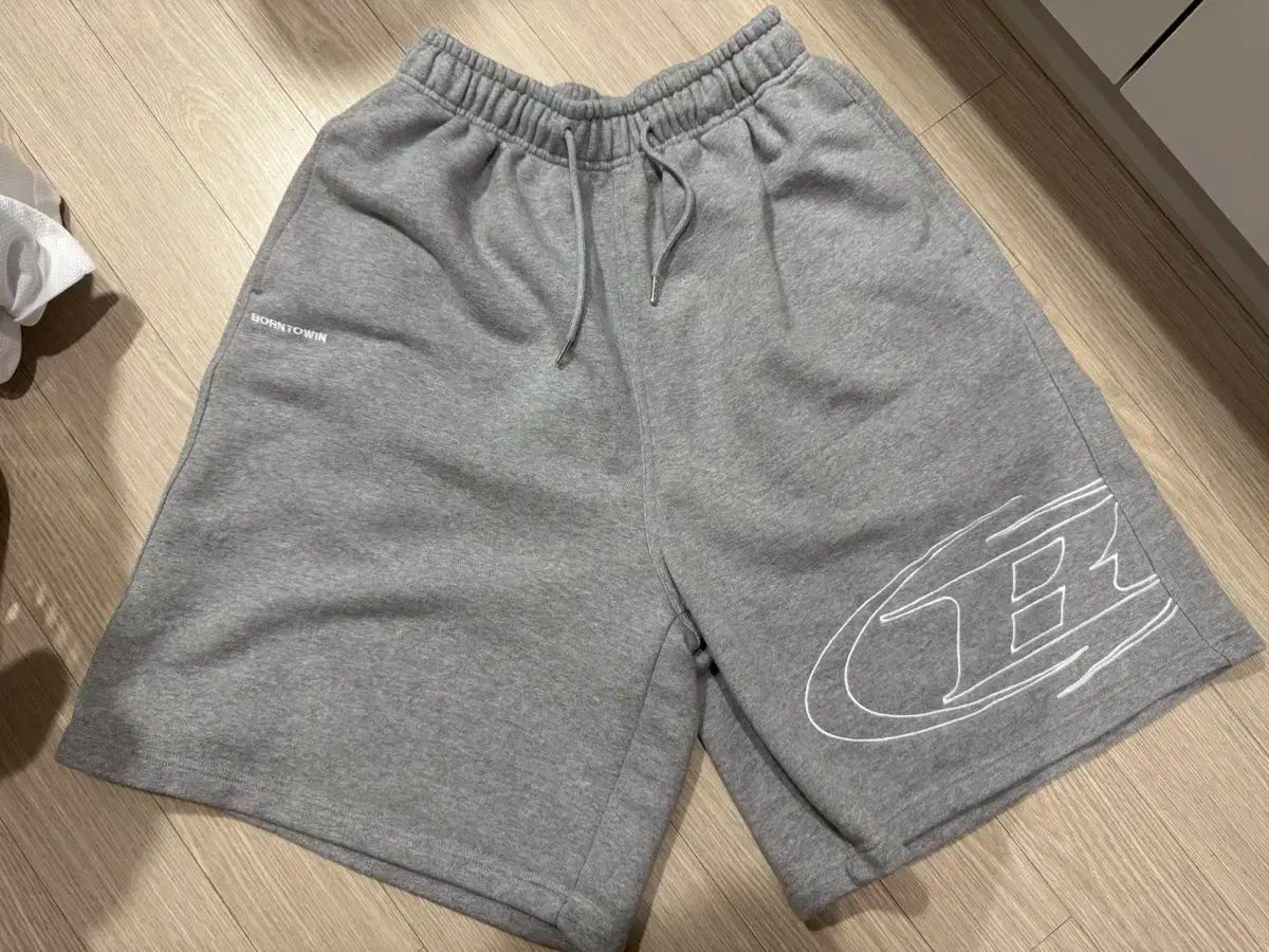 BORN TO WIN STROKE B メランジ グレー バミューダ パンツ