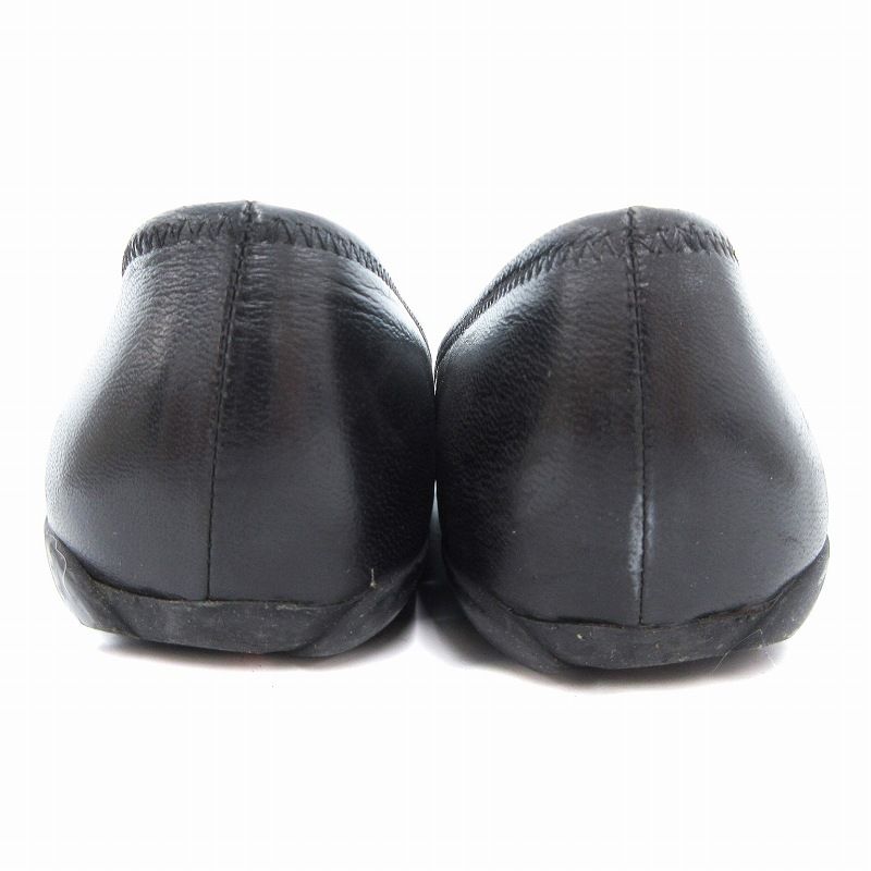 プラダ PRADA バレエシューズ パンプス リボン 36.5 22.5㎝ 黒