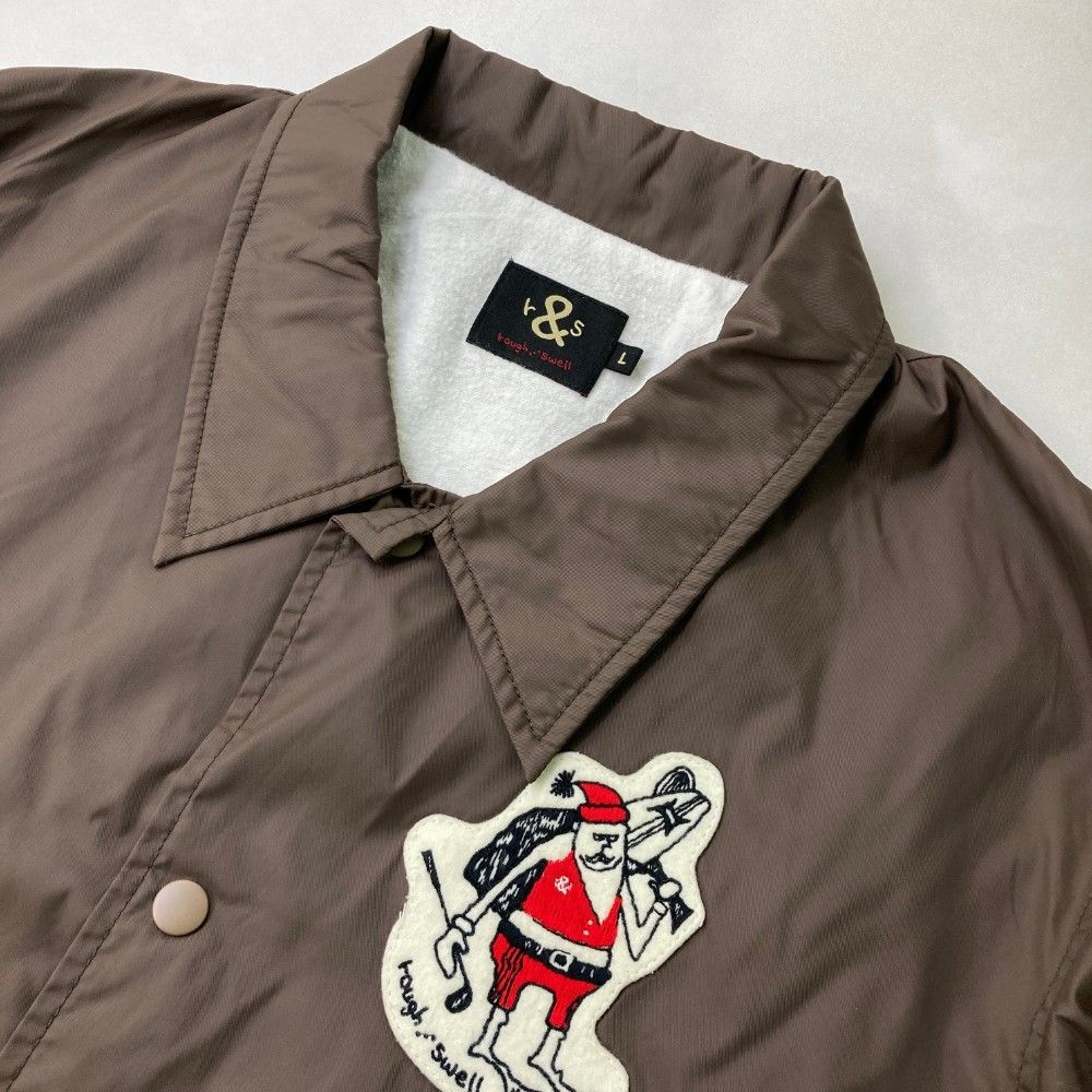 サイズ：L ROUGH&SWELL ラフアンドスウェル コーチジャケット ブラウン
