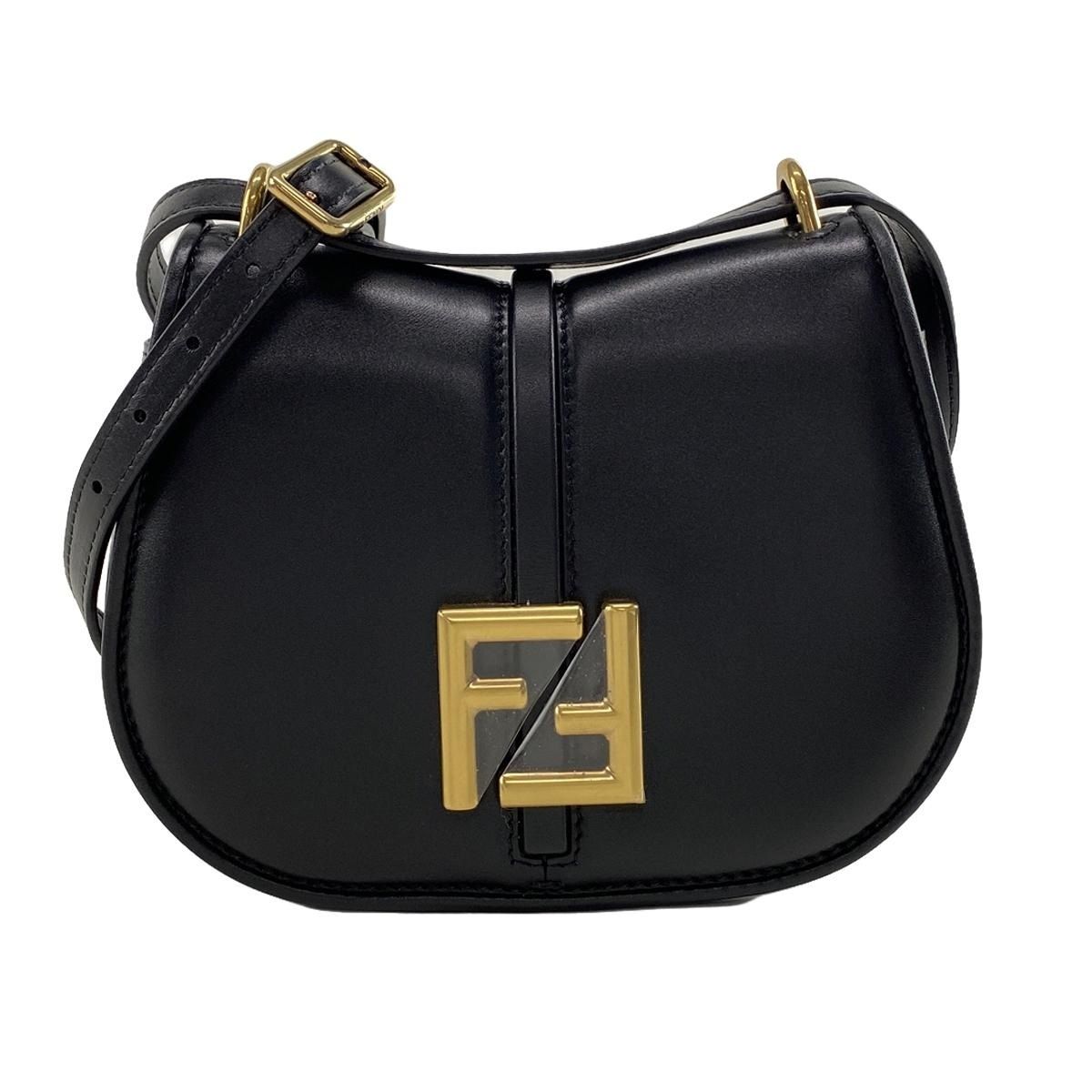 FENDI(フェンディ) ショルダーバッグ美品 カモン スモール 8BS082 黒 FFロゴ レザー - メルカリ