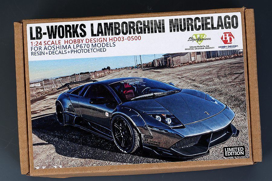 ホビーデザイン HD03-0500 1|24 LBワークス ランボルギーニ ムルシェラゴ LP670 トランスキット アオシマ用 レジン エッチングパーツ デカール メタルロゴ