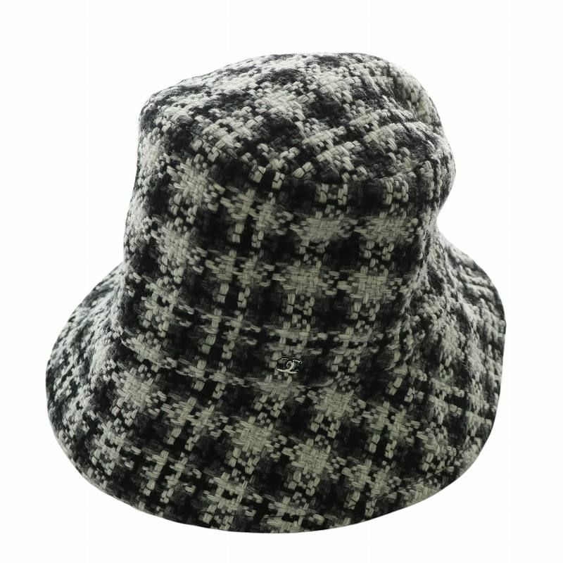 シャネル CHANEL 帽子 バケットハット バケハ ウール ツイード