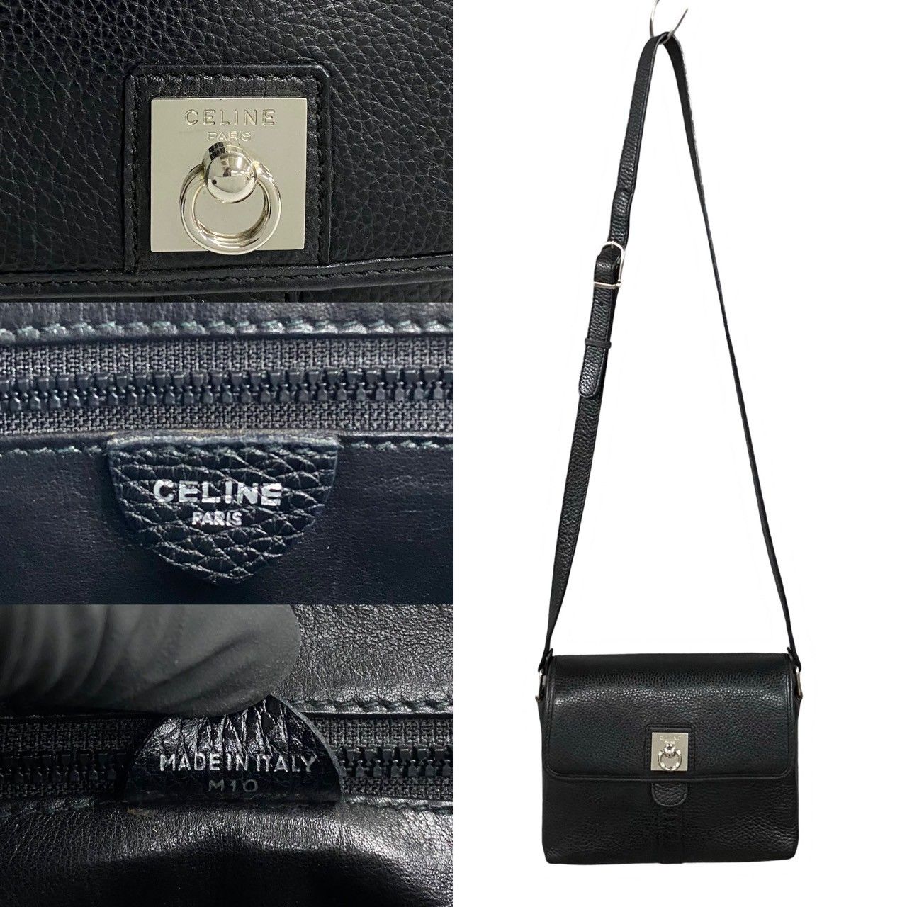CELINE 極 美品 希少品 セリーヌ ヴィンテージ サークル ロゴ