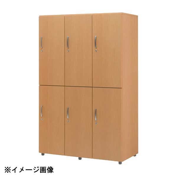 木製フリージョイントロッカー 2段6人用ナチュラルオーク