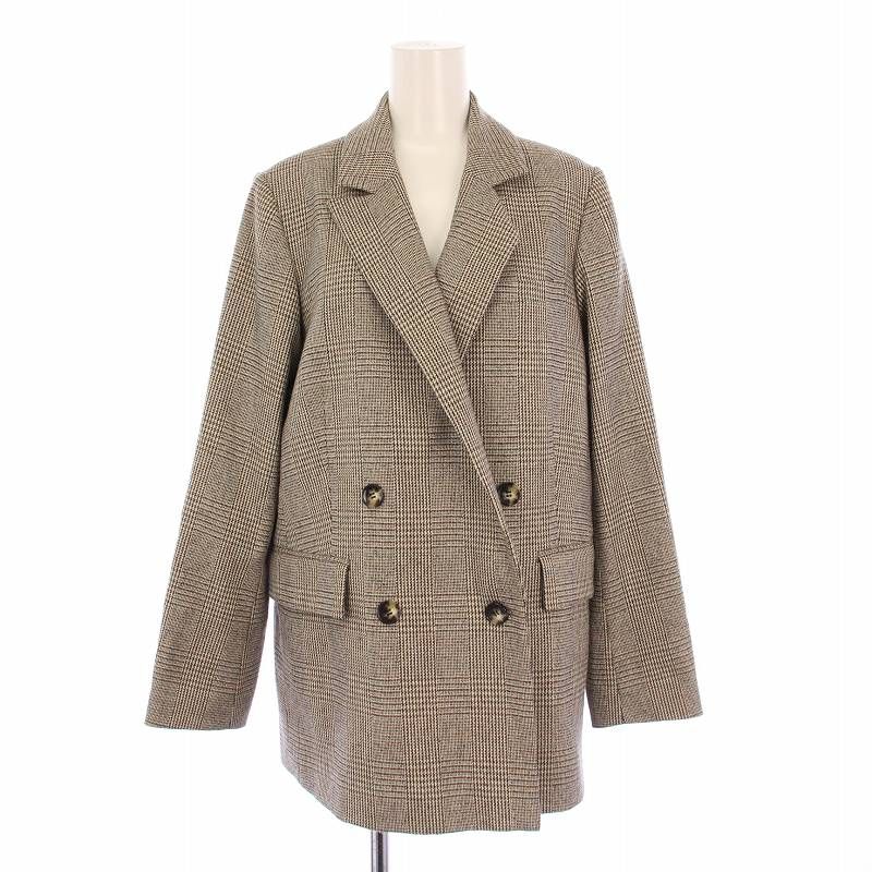 サクラ SACRA チェックテーラードジャケット ブレザー アウター ダブル