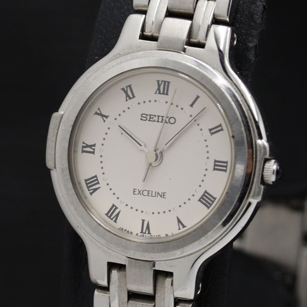 【SEIKO】エクセリーヌ QZ レディース腕時計 シェル文字盤 セイコー エクセリーヌ 4J41-0060 QZ ホワイト文字盤 レディース
