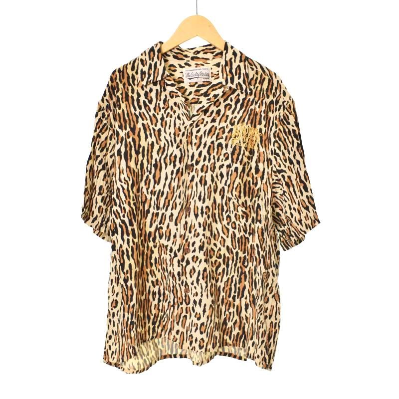 ワコマリア WACKO MARIA ミスターブラザーズ カット クラブ MR.BROTHERS CUT CLUB LEOPARD OPEN  COLLAR SHIRT レオパード オープンカラーシャツ M 茶 ブラウン - お得商品