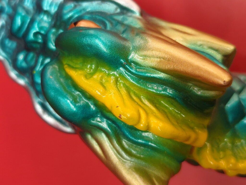 M1号 世紀の大怪獣東宝怪獣シリーズ マンダ(ピンク成型/メタ緑 背びれ黄