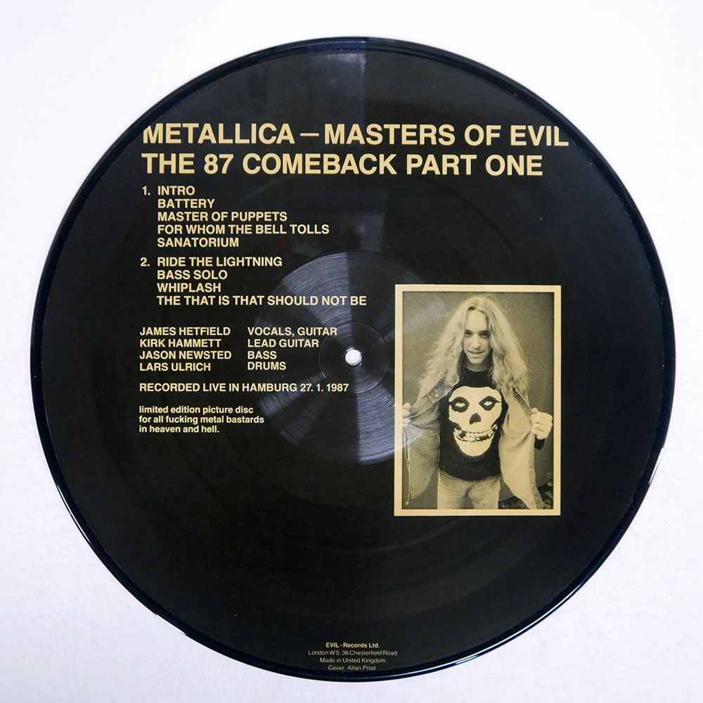 ヨーロッパ盤 METALLICA MASTERS OF EVIL RECORDS NONE LP