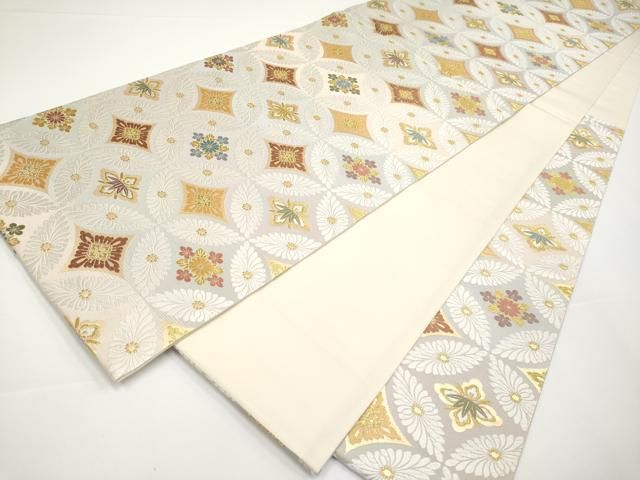 平和屋着物□極上 西陣 田中義織物謹製 六通柄袋帯 唐織 九百芙蓉 正倉