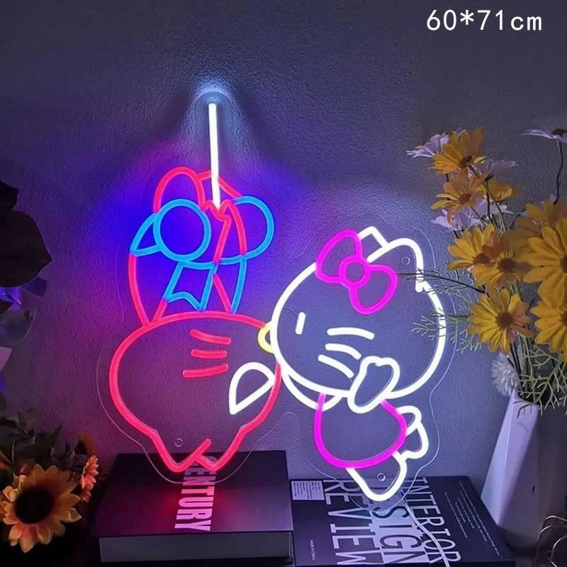 ネオンサイン ネオンイト ネオン管 おしゃれ LED HelloKitty ネオン看板 照明 D724
