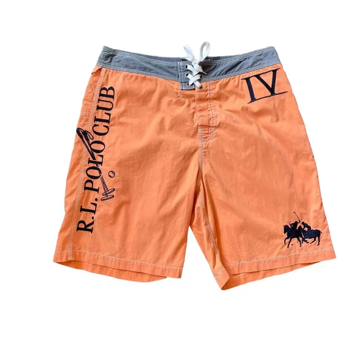 （ 32 ） ポロ Ralph Lauren(ラルフローレン) 蛍光オレンジ 刺繡 ハーフパンツ