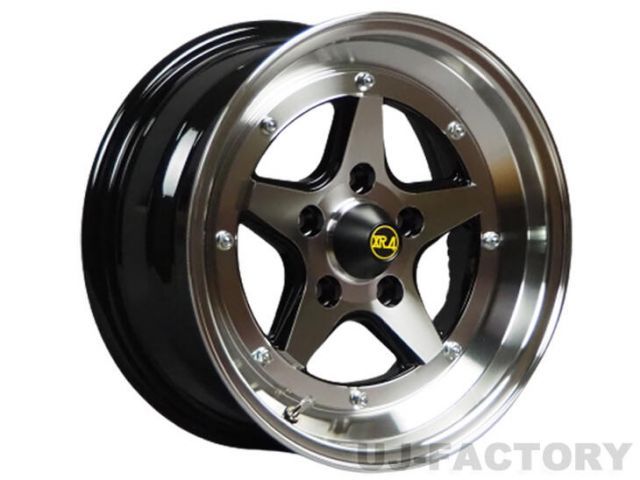 【新サイズ】復刻 ロンシャン XR4 15インチ 7.0J（7J×15インチ）+20 P.C.D114-5H/2本セット ブラックポリッシュ 7J 旧車 コーリン COLIN　XR-4　ホイール