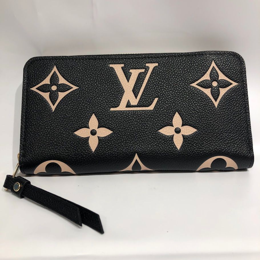 LOUIS VUITTON ルイヴィトン ヴィトン モノグラム アンプラント ジッピー ウォレット M80481 ブラック ベージュ レザー 長財布  箱 カード 袋 付き (70001959) - メルカリ