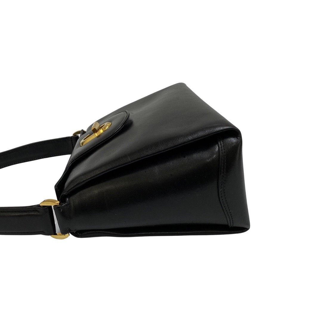 ブラック黒仕様美品◇付属品 オールドグッチ ターンロック金具 ハンドバッグ 黒 - ハンドバッグ